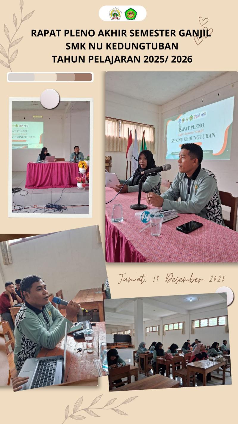 Rapat Pleno Akhir Semester Ganjil Tahun Pelajaran 2025/ 2026
