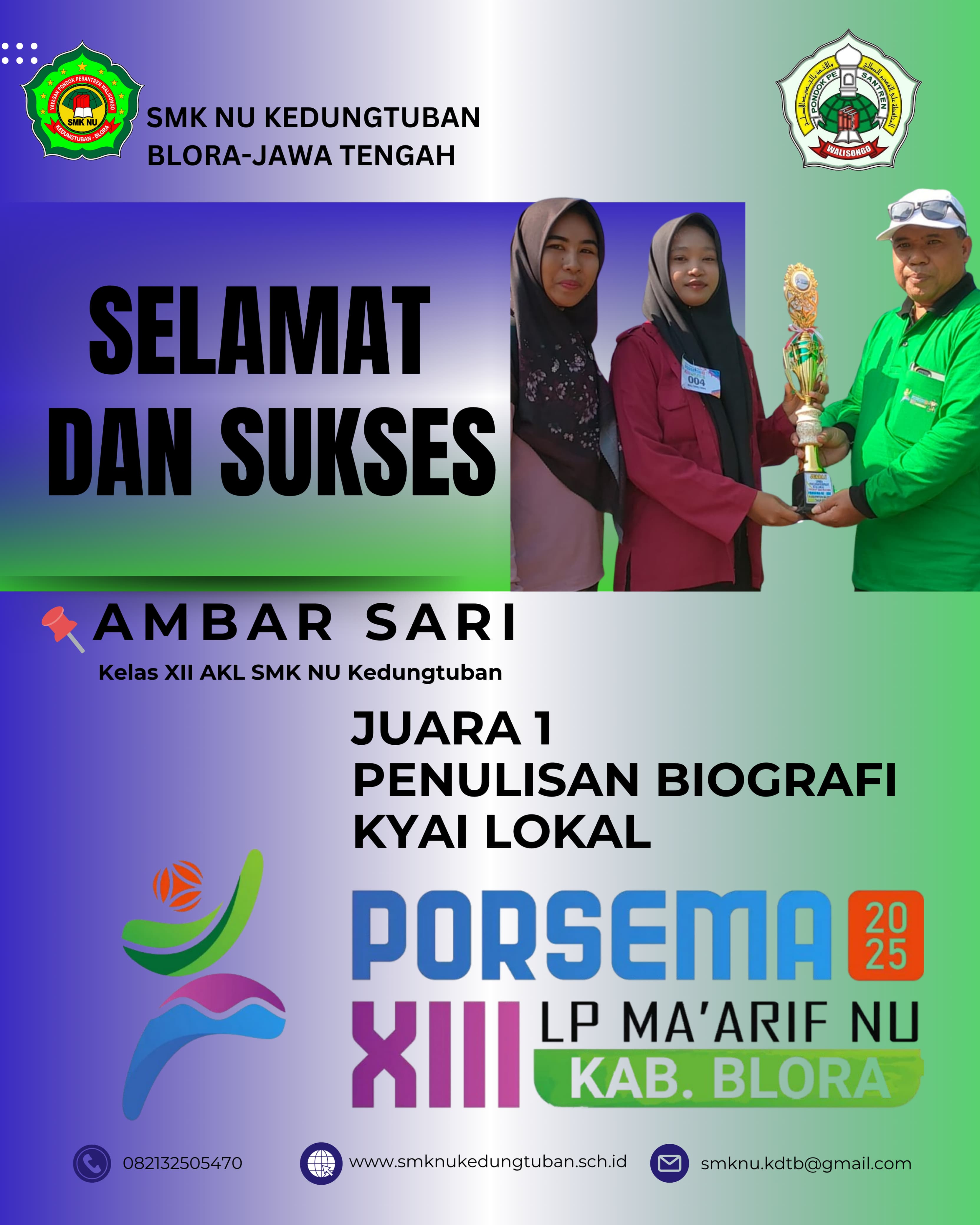 JUARA 1 PENULISAN BIOGRAFI KYAI LOKAL